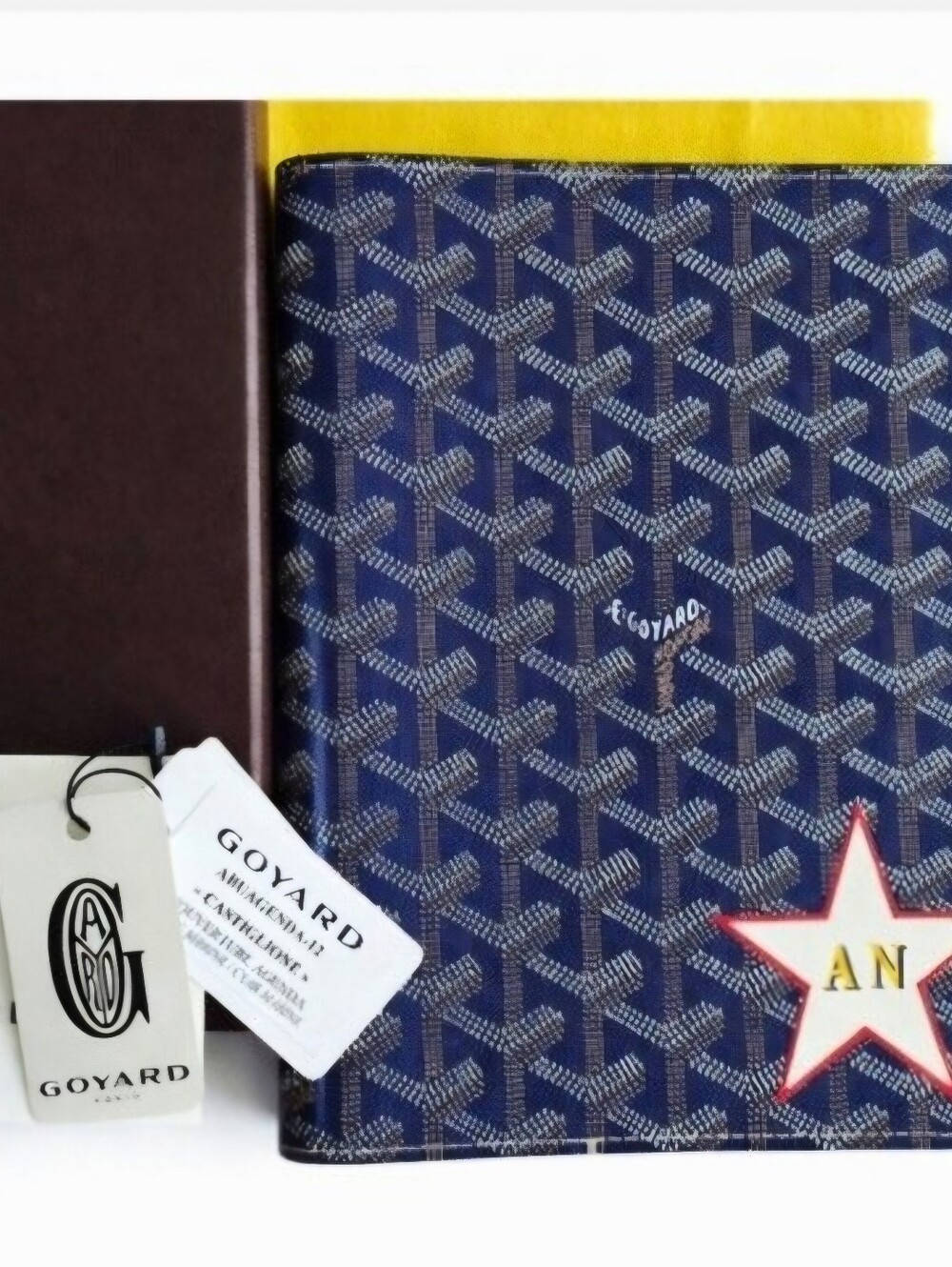 Goyard Navy Blue Castiglione Goyardine Agenda / Document Cover